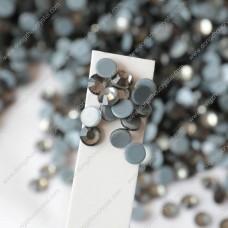 Round cut black diamond color hotfix rhinestones for clothes